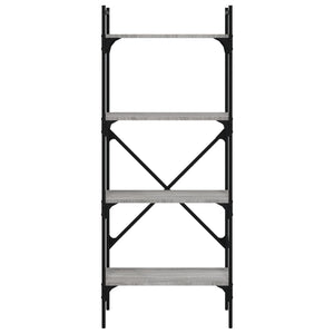 Βιβλιοθήκη 4 Επιπέδων Γκρι Sonoma 56x31,5x138,5 εκ. Επεξ. Ξύλο
