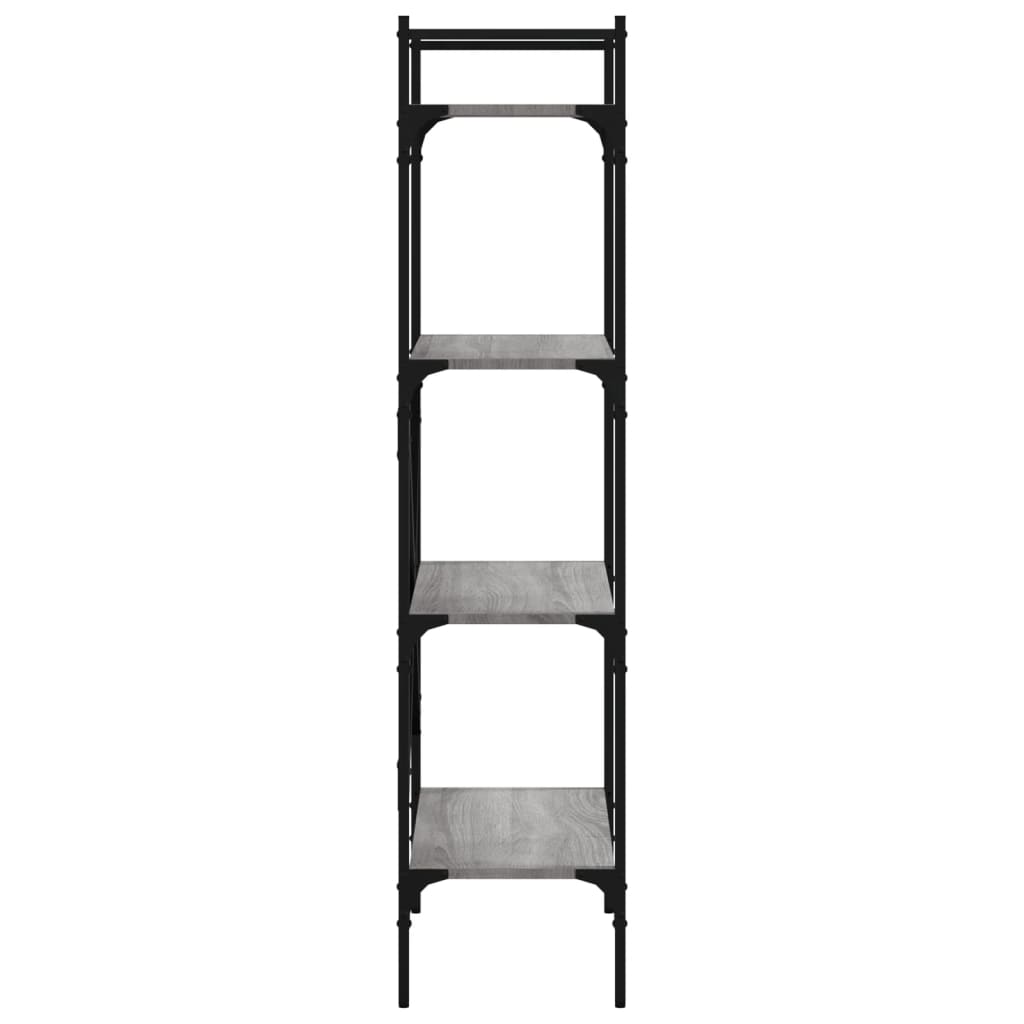 Βιβλιοθήκη 4 Επιπέδων Γκρι Sonoma 56x31,5x138,5 εκ. Επεξ. Ξύλο