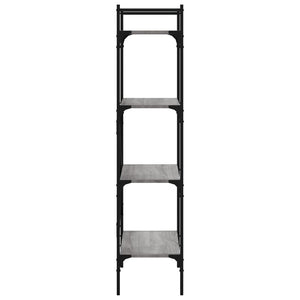 Βιβλιοθήκη 4 Επιπέδων Γκρι Sonoma 56x31,5x138,5 εκ. Επεξ. Ξύλο
