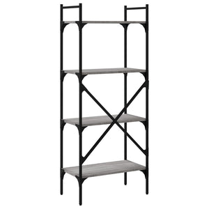 Βιβλιοθήκη 4 Επιπέδων Γκρι Sonoma 56x31,5x138,5 εκ. Επεξ. Ξύλο