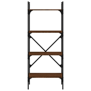 Βιβλιοθήκη 4 Επιπέδων Καφέ Δρυς 56x31,5x138,5 εκ. Επεξεργ. Ξύλο