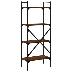 Βιβλιοθήκη 4 Επιπέδων Καφέ Δρυς 56x31,5x138,5 εκ. Επεξεργ. Ξύλο