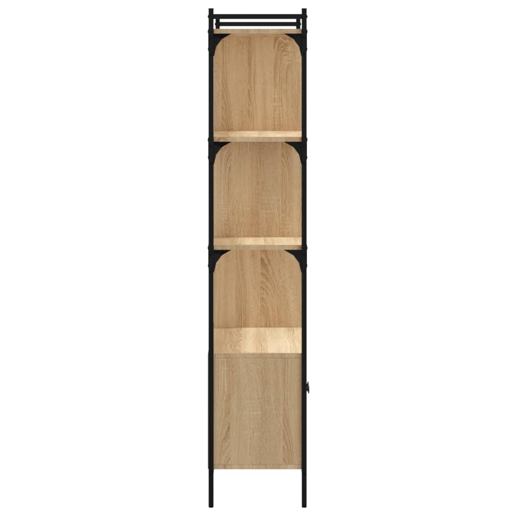 Βιβλιοθήκη με Πορτάκια από Sonoma Δρυς 76,5x30x154,5 εκ. από Τεχνητό Ξύλο
