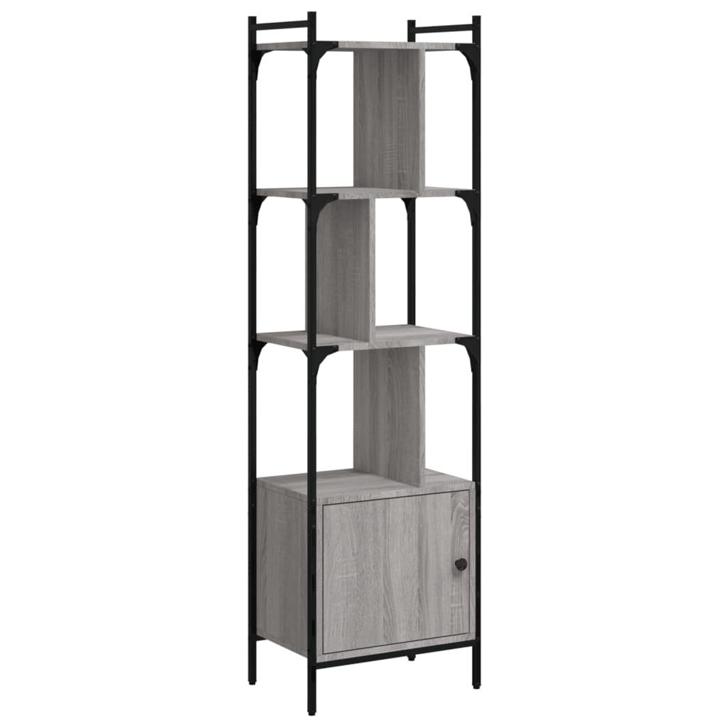 Βιβλιοθήκη με Πόρτα Γκρι Sonoma 44,5x30x154,5 εκ. Επεξ. Ξύλο