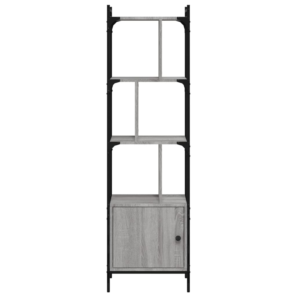Βιβλιοθήκη με Πόρτα Γκρι Sonoma 44,5x30x154,5 εκ. Επεξ. Ξύλο