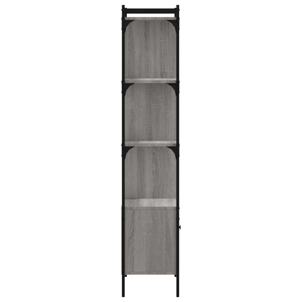 Βιβλιοθήκη με Πόρτα Γκρι Sonoma 44,5x30x154,5 εκ. Επεξ. Ξύλο
