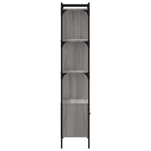 Βιβλιοθήκη με Πόρτα Γκρι Sonoma 44,5x30x154,5 εκ. Επεξ. Ξύλο