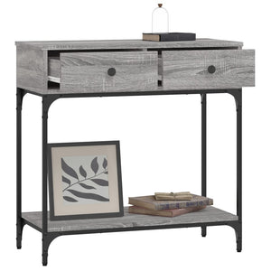 Τραπέζι Κονσόλα Γκρι Sonoma 75x34,5x75 εκ. Επεξεργασμένο Ξύλο