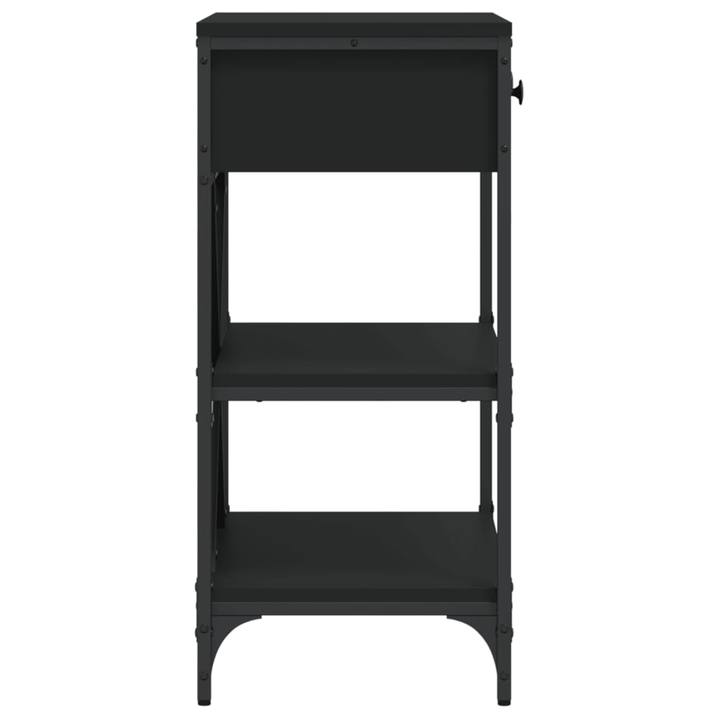 Τραπέζι Κονσόλα Μαύρο 75 x 34,5 x 75 εκ. από Επεξεργ. Ξύλο - Pakobazaar