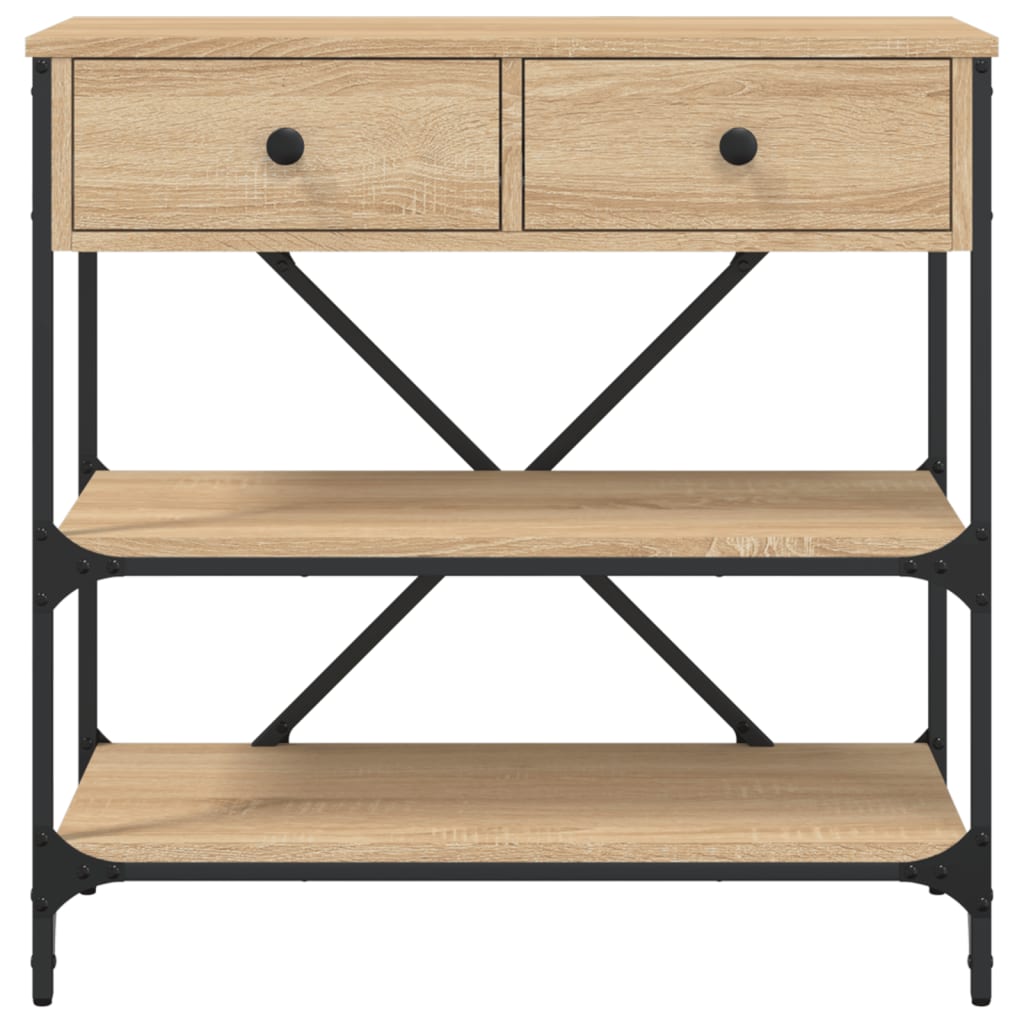 Τραπέζι Κονσόλα Sonoma Δρυς 75x34,5x75 εκ. Επεξεργασμένο Ξύλο