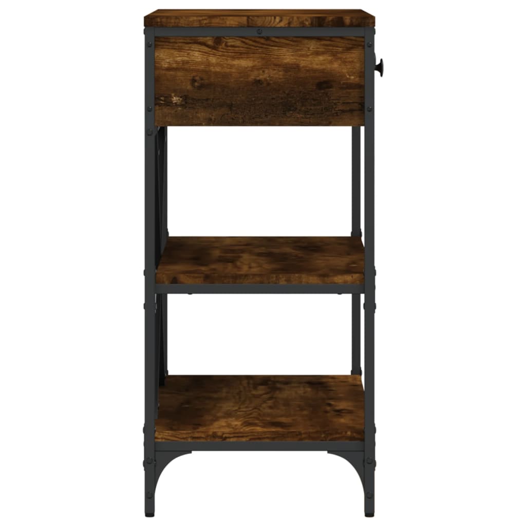 Τραπέζι Κονσόλα Καπνιστή Δρυς 75x34,5x75 εκ. Επεξεργ. Ξύλο