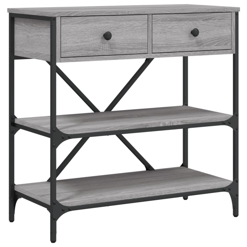 Τραπέζι Κονσόλα Γκρι Sonoma 75x34,5x75 εκ. Επεξεργασμένο Ξύλο