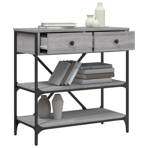 Τραπέζι Κονσόλα Γκρι Sonoma 75x34,5x75 εκ. Επεξεργασμένο Ξύλο