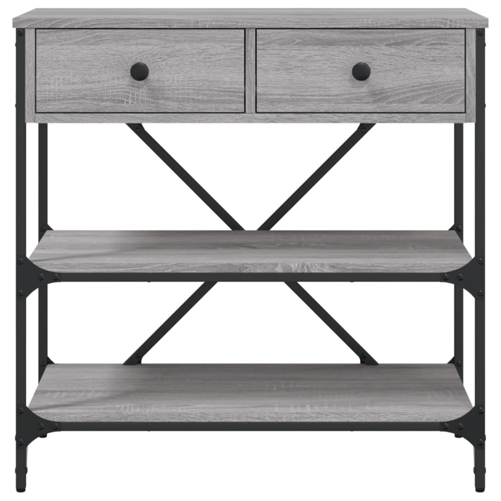 Τραπέζι Κονσόλα Γκρι Sonoma 75x34,5x75 εκ. Επεξεργασμένο Ξύλο