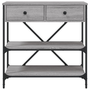 Τραπέζι Κονσόλα Γκρι Sonoma 75x34,5x75 εκ. Επεξεργασμένο Ξύλο