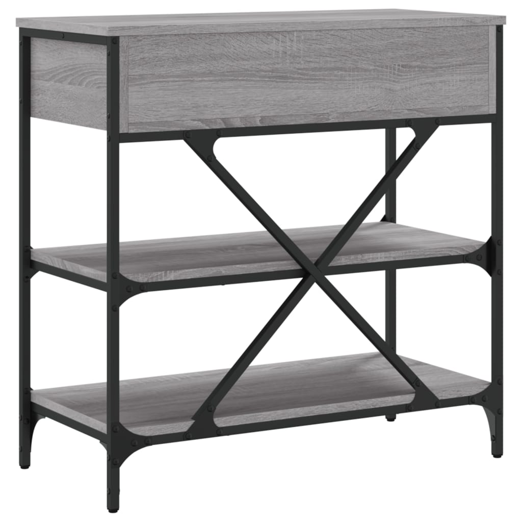 Τραπέζι Κονσόλα Γκρι Sonoma 75x34,5x75 εκ. Επεξεργασμένο Ξύλο