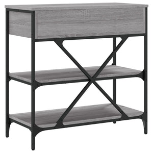 Τραπέζι Κονσόλα Γκρι Sonoma 75x34,5x75 εκ. Επεξεργασμένο Ξύλο