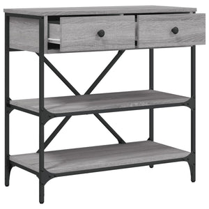 Τραπέζι Κονσόλα Γκρι Sonoma 75x34,5x75 εκ. Επεξεργασμένο Ξύλο