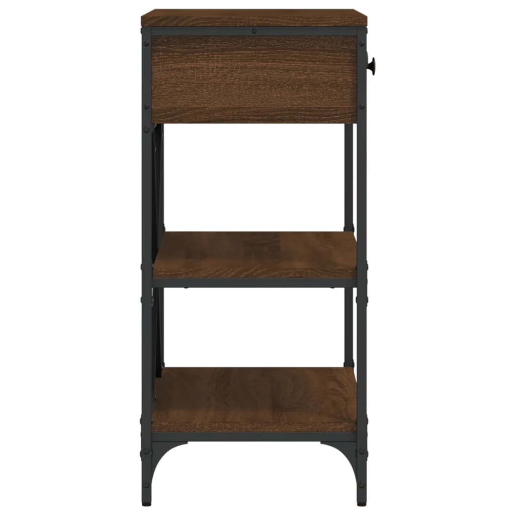 Τραπέζι Κονσόλα Καφέ Δρυς 75x34,5x75 εκ. Επεξεργασμένο Ξύλο - Pakobazaar