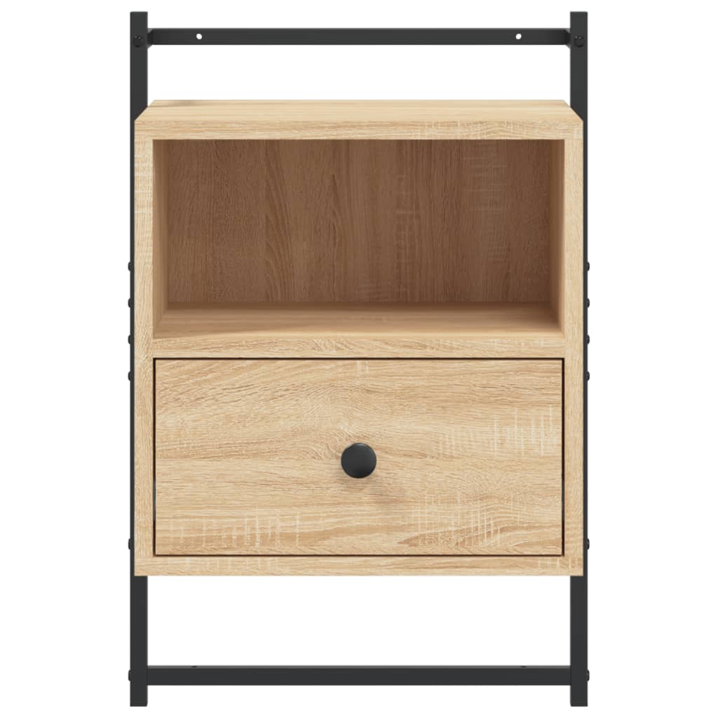 Κομοδίνο Επιτοίχιο Sonoma Δρυς 40x30x61 εκ. από Επεξεργ. Ξύλο