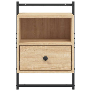 Κομοδίνο Επιτοίχιο Sonoma Δρυς 40x30x61 εκ. από Επεξεργ. Ξύλο