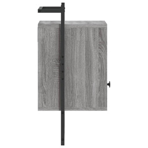 Κομοδίνο Επιτοίχιο Γκρι Sonoma 40x30x61 εκ. από Επεξεργ. Ξύλο