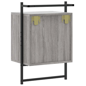 Κομοδίνο Επιτοίχιο Γκρι Sonoma 40x30x61 εκ. από Επεξεργ. Ξύλο