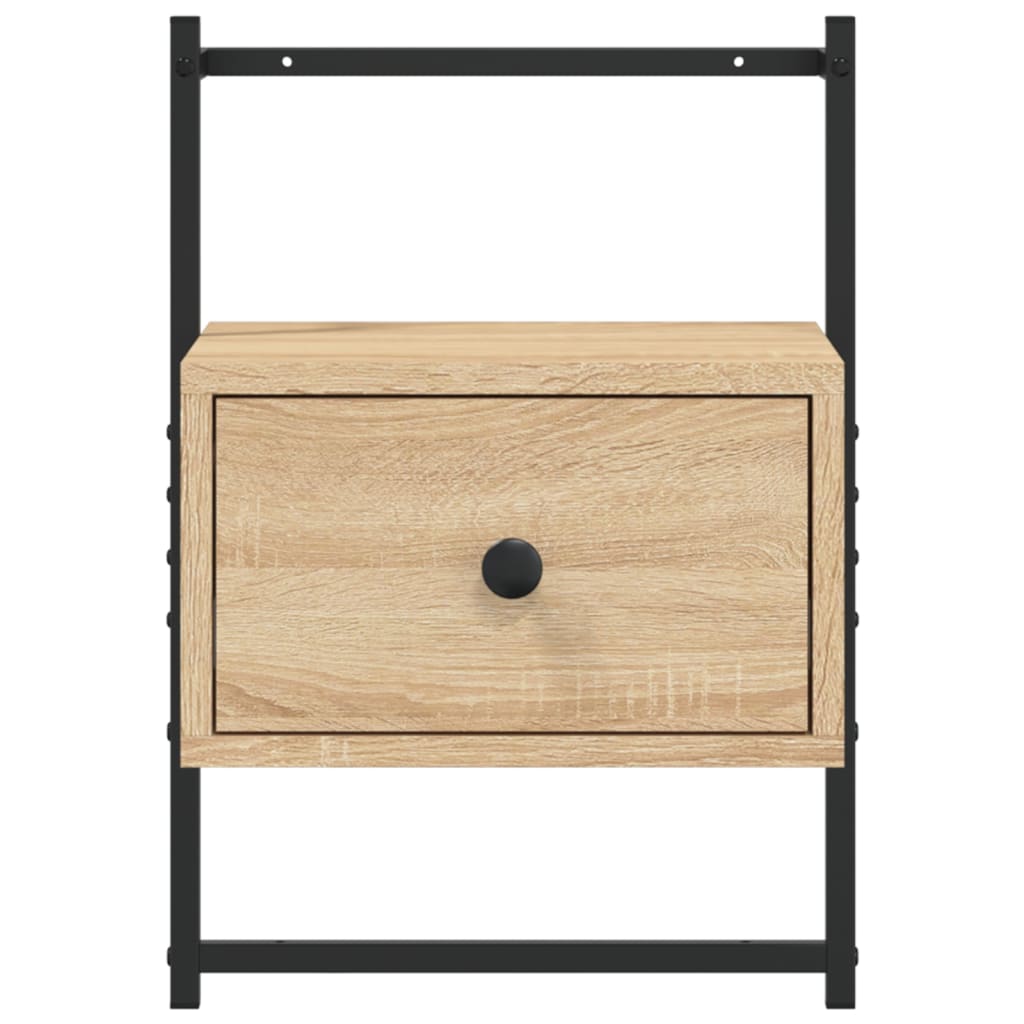 Κομοδίνο Επιτοίχιο Sonoma Δρυς 35x30x51 εκ. από Επεξεργ. Ξύλο
