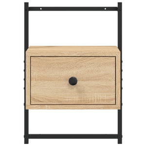 Κομοδίνο Επιτοίχιο Sonoma Δρυς 35x30x51 εκ. από Επεξεργ. Ξύλο