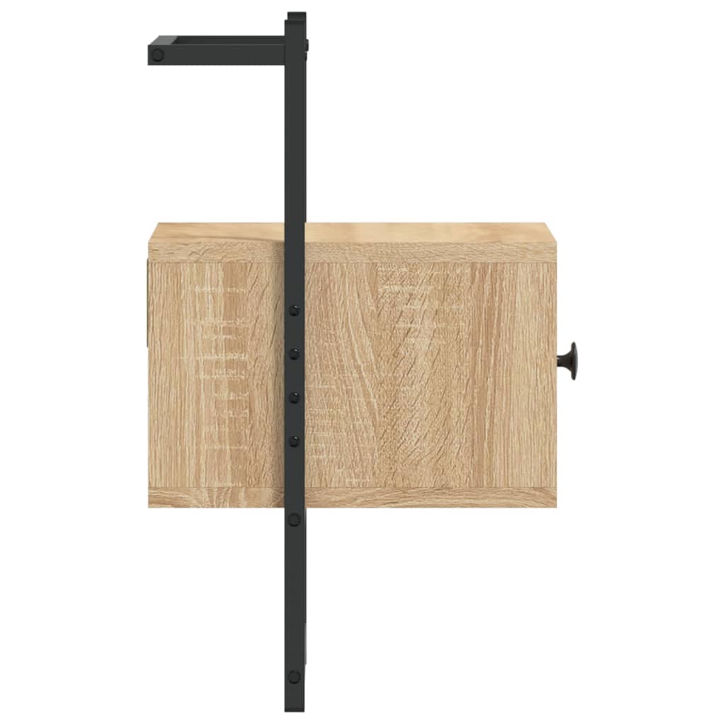 Κομοδίνο Επιτοίχιο Sonoma Δρυς 35x30x51 εκ. από Επεξεργ. Ξύλο