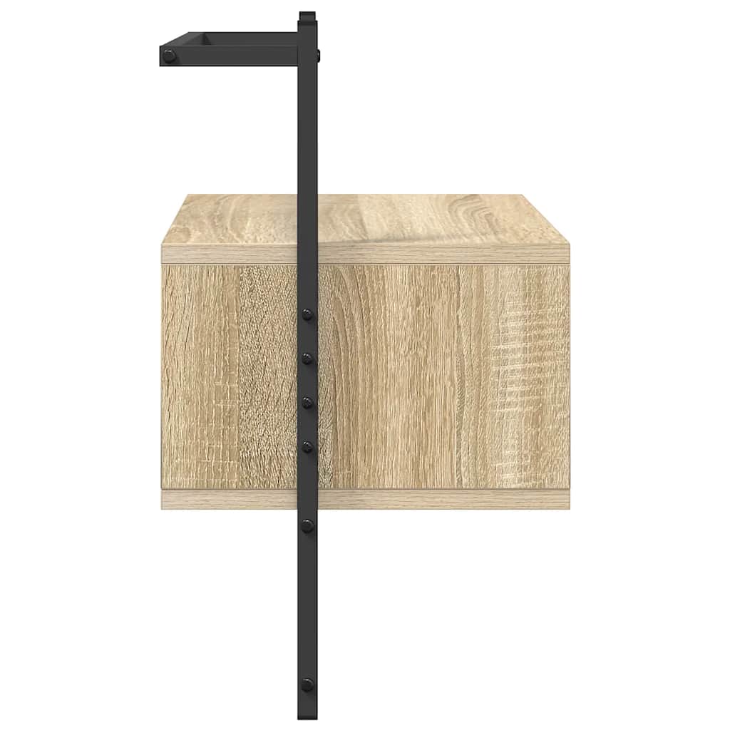 Κομοδίνο Επιτοίχιο Sonoma Δρυς 35x30x51 εκ. από Επεξεργ. Ξύλο