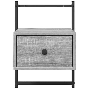 Κομοδίνο Επιτοίχιο Γκρι Sonoma 35x30x51 εκ. από Επεξεργ. Ξύλο
