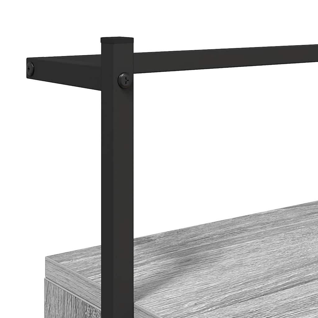 Κομοδίνο Επιτοίχιο Γκρι Sonoma 35x30x51 εκ. από Επεξεργ. Ξύλο