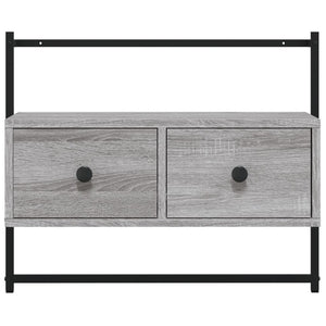 Έπιπλο Τηλεόρασης Επιτοίχιο Γκρι Sonoma 60,5x30x51 εκ. Επ. Ξύλο