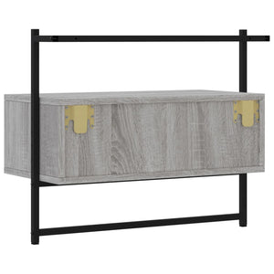 Έπιπλο Τηλεόρασης Επιτοίχιο Γκρι Sonoma 60,5x30x51 εκ. Επ. Ξύλο