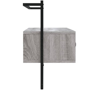 Έπιπλο Τηλεόρασης Επιτοίχιο Γκρι Sonoma 100,5x30x51 εκ Επ. Ξύλο