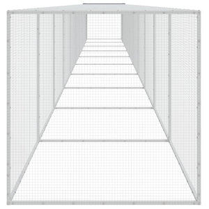 Κοτέτσι - Κλουβί με Στέγη Ανθρακί 1003x98x90 εκ. Γαλβαν. Ατσάλι