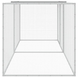 Κοτέτσι - Κλουβί με Στέγη Αν. Γκρι 203x98x90 εκ. Γαλβαν. Ατσάλι