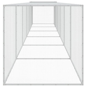 Κοτέτσι - Κλουβί με Στέγη Αν. Γκρι 603x98x90 εκ. Γαλβαν. Ατσάλι