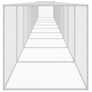 Κοτέτσι - Κλουβί με Στέγη Αν. Γκρι 1003x98x90 εκ. Γαλβ. Ατσάλι