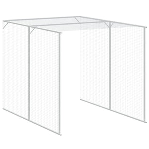 Κλουβί για Κότες με Αυλή Ανθρακί 165x455x181 εκ Γαλβαν. Χάλυβας - Pakobazaar