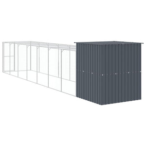Κοτέτσι με Περίβολο Ανθρακί 165x863x181 εκ. Γαλβαν. Χάλυβας - Pakobazaar