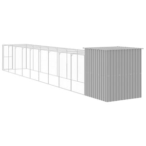 Κοτέτσι με Περίβολο Αν. Γκρι 165x1067x181 εκ. Γαλβαν. Χάλυβας