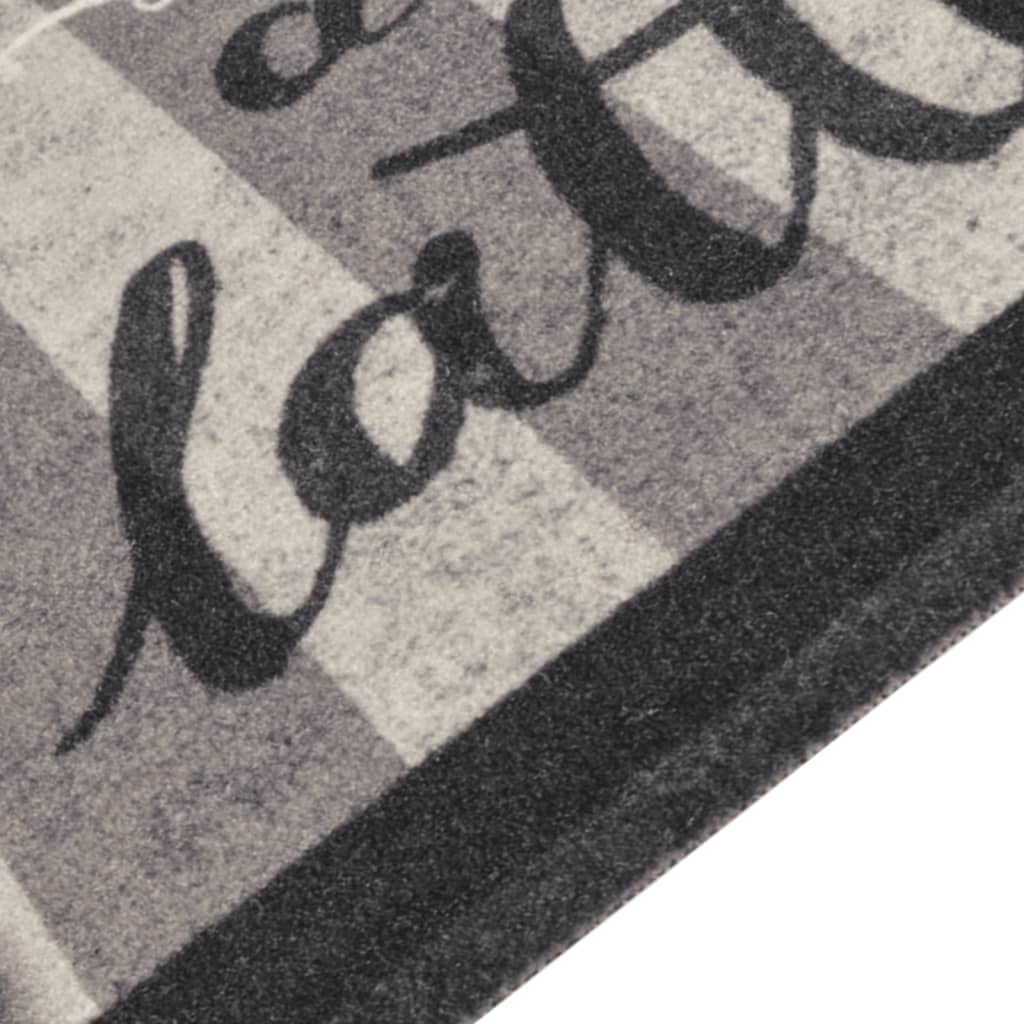 Χαλί Κουζίνας Πλενόμενο Μαύρο Επιγρ. Coffee 60x300 εκ. Βελούδο - PAKOBAZAAR