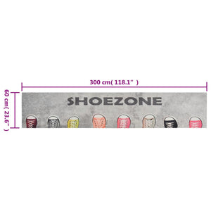 Χαλί Κουζίνας Πλενόμενο Επιγραφή Shoezone 60x300 εκ. Βελούδινο - PAKOBAZAAR