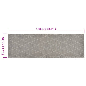 Χαλί Κουζίνας Πλενόμενο Σχέδιο Ρόμβοι 60 x 180 εκ. Βελούδινο - PAKOBAZAAR