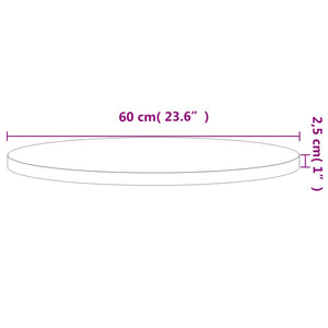 Επιφάνεια Τραπεζιού Στρογγυλή Ø60x2,5 εκ. Μασίφ Ξύλο Οξιάς - Pakobazaar