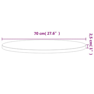 Επιφάνεια Τραπεζιού Στρογγυλή Ø70x2,5 εκ. Μασίφ Ξύλο Οξιάς