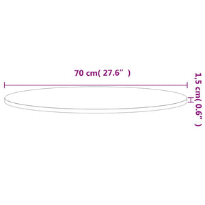 Επιφάνεια Τραπεζιού Στρογγυλή Ø70x1,5 εκ. Μασίφ Ξύλο Οξιάς