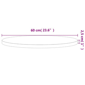 Επιφάνεια Τραπεζιού Στρογγυλή Ø60x2,5 εκ. Μασίφ Ξύλο Οξιάς